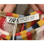 ZARA Terrycloth Cut Out Stripped Knit Jumpsuit Photo 3