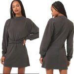 l*space Anthropologie L* Asher Long Sleeve Sweatshirt Dress Charcoal Gray L Photo 2