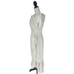 Cinq a Sept Nanon Crepe Ruffle Dress in Ivory White Size 6 Photo 7