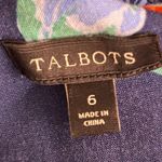 Talbots Womens Maxi Dress Size 6 Blue Orange V Neck Floral Beach Aloha Vacation Photo 5