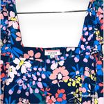 Andrée ANDREE BY UNIT size large navy floral flutter sleeve top square neck springy Photo 9