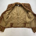Harvé Benard Harve Benard Jacket Womens 10 Paisley Print Open front gold maroon Photo 3
