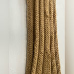 Gap Tan Cable Knit Scarf Fringe Tassels OS Photo 1