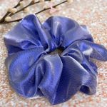 Electric Blue Metallic JUMBO Oversized XXL Scrunchie Photo 1