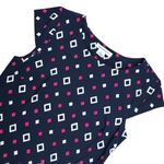 Liz Claiborne  Diamond Print Career Dress‎ Work Office Casual Navy Pink S Photo 3