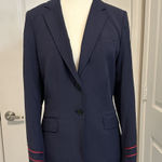 Lands' End  American‎ Airlines Blazer 8 Tall Navy Blue Uniform Jacket Red Trim Photo 0