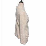 None Sherpa Turtleneck Pullover Sweater Cream Large‎ Photo 1