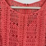 Tracy Reese  New York Coral Pink Beaded Eyelet Dress Size 6 Party Bell Sleeves Photo 4