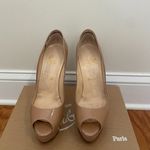 Christian Louboutin Nude  Heels - Lady peep 150 patent calf black pump heels Photo 3