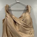 La Femme  28103 Off-the-Shoulder Rouched Satin Trumpet Gown Champagne Photo 4