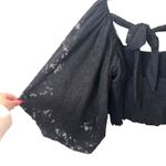 Mustard Seed  Lace Balloon‎ Sleeve Cropped Blouse Sz Large Photo 2