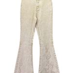 Chelsea and Violet NWT  Flare Jeans Size 26 Embroidered Floral Beige Boho High Rise Photo 0
