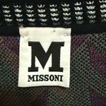 M Missoni Knit Zigzag Bodycon Dress Short Sleeve Size Small Black Multicolor Photo 8
