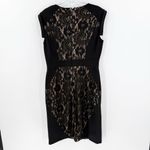 Adrianna Papell Black & Tan lace Sleeveless Formal Sheath Dress Women's Size 10 Photo 1
