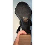 Cityclassified Black Woven Elastic Block Heel Sandals Size 6 Minimalist Chic Photo 6