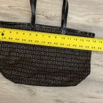 Anne Klein Ann Klein Black & Brown Print Small Open Shoulder Tote / Bag Photo 6