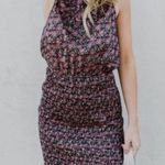 Free People  I'm Your Favorite Smocked Mini Dress Plum Combo Size M Photo 6