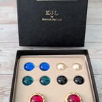 Vintage Kenneth Jay Lane Clip On Earrings K.J.L Interchangeable Earring Set Photo 0