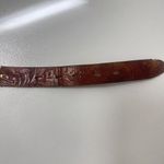 Vintage Beaded Leather Belt SW Wamph Alaska Western Brown Leather Belt Size 28 Photo 2