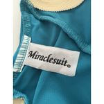 MiracleSuit  Must Haves Oceanus One Piece Swimsuit Size 14 Turquoise Ruching Slim Photo 4