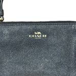 Coach  Black Glitter Leather Wristlet Pouch Wallet Clutch Gold Hardware Photo 1