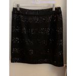 Loft Sequin Skirt NWT Women Size 4 Black Lined Above Knee Party Ann Taylor Photo 5