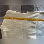 Maeve  Anthropologie Cream Knit Shortsleeved Sweater Crop in Back Size Large NWT Photo 8