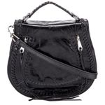 Rebecca Minkoff Rebecca minkkoff black leather whipstitch saddle bag purse w/crossbody/ handle Photo 1