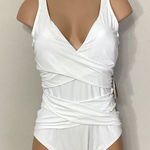 Tommy Bahama New.  white cross front swimsuit. Size 14. Retail $140 Photo 0
