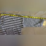 MISIA STRIPED SHIRT gray/white stripes 3/4 sleeve top pocket buttons at back L Gray Size L Photo 7