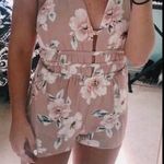 PacSun Light Pink Floral Romper Photo 0