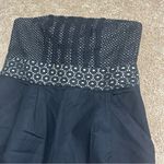 Loft NWT Ann Taylor  Dress Sz 12 Tall Black Eyelet Strapless Cocktail Party Dress Photo 4