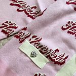 Karl Lagerfeld $399 NWT  Women Pink Logo Cardigan Sweater Jacket Rhinestone Heart Photo 8