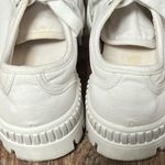Torrid  Chunky Lug sole Lace Up Canvas Sneakers, white, size 7.5WW Photo 8