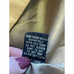 Baccini  Womens Faux Leather Jacket Camel Brown Size M Button Front Long Sleeve Photo 6