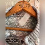 Vintage Fairisle Gray Navy Wool Cardigan Sweater Womens Deer Nordic Cabincore Size L Photo 9