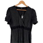 Disturbia Quartz Lyocell Blend Lace Detail Maxi Dress in Black size 12 NWT Photo 3