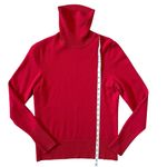 Victor Alfaro 100% Cashmere Turtleneck Sweater Ribbed Trim Red Size Large Photo 7