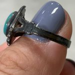 Vintage Turquoise and Sterling Silver Ring Womens Southwestern Western Native Green Photo 2