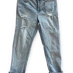 Seven 7 Jeans Seven Jeans High Rise Slim Straight Destructed Jeans Photo 1