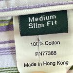 J.Crew Vintage Y2k Slim Fit Shirt Womens M Multi Striped Long Sleeve Button Up Photo 4