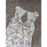 ASTR the label Cinched Bust Floral Print Midi Dress Slit Milkmade Cottage Core L Photo 6