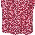 J.Crew Floral Sleeveless Scalloped Neck Back Cami Adjustable Straps Top 0 Red Photo 2