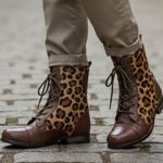Betsey Johnson Levana Lace Up Animal Print Boots GUC $170 Size 8 S3987 Photo 7