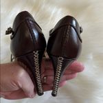 Tahari  Dark Brown Leather High Heel Sandals Size 7 Photo 7