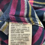 Hollister Navy and Pink Plaid Western Snap Button Down Flannel Shirt Large Photo 7