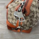 Gucci Purse Monogram Vintage Web Small Boston Orange Blue Shoulder Bag Rare Photo 6