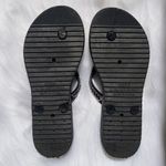 Just Be  Black and Silver Rhinestone Flip Flops Photo 1