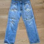 Levi's  Jeans Distressed Ripped Size 36 Blue Photo 0