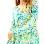 Lilly Pulitzer {M} NWT Linzy Long Sleeve Top in Sea Salt and Sand Print Photo 0